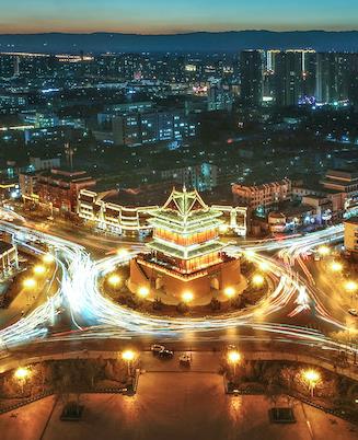 平陽(yáng)大地夜景璀璨迷人